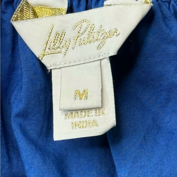 Lilly Pulitzer Maisha Long Sleeve
Eyelet Top Blue Shell Collector Embroider Sz M - Picture 6 of 9